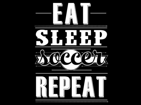 600x450 Eat Sleep Soccer Repeat Vector Clipart