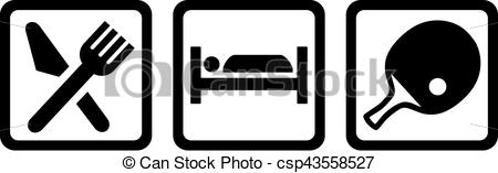 450x157 Table Tennis Eat Sleep Vector Illustration
