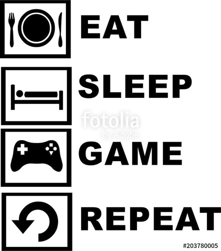 442x500 Eat Sleep Game Repeat Stock Image And Royalty Free Vector