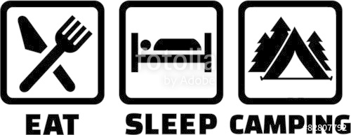 500x193 Eat Sleep Camping Stock Image And Royalty Free Vector