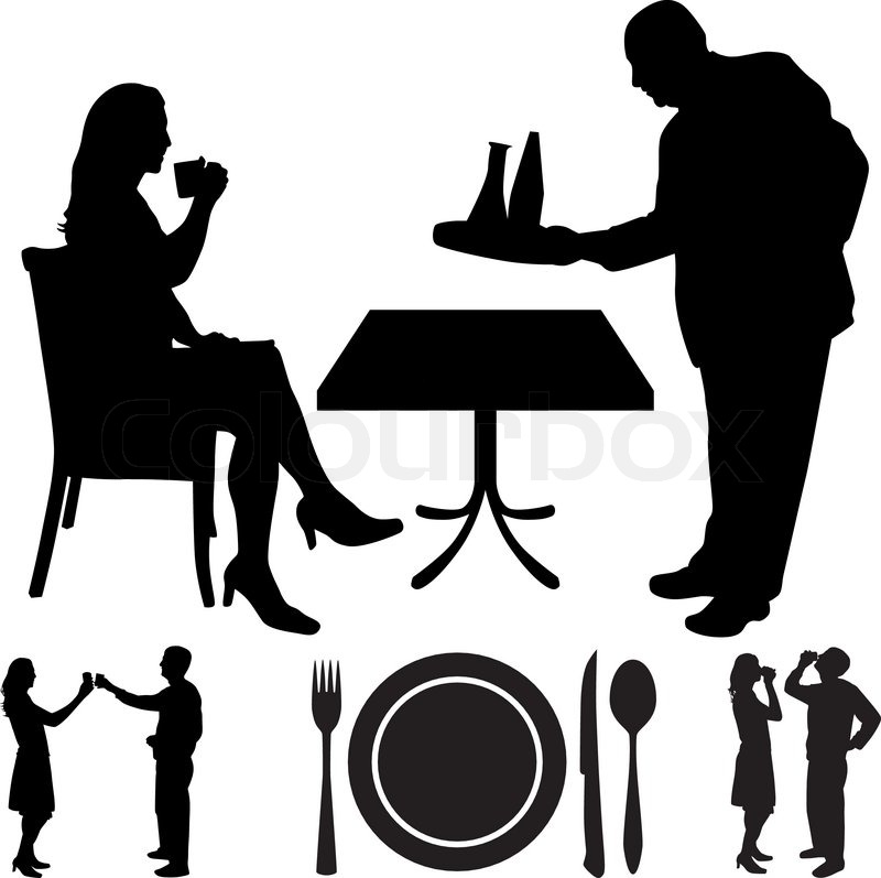 800x797 Woman Drink And Eat Stock Vector Colourbox