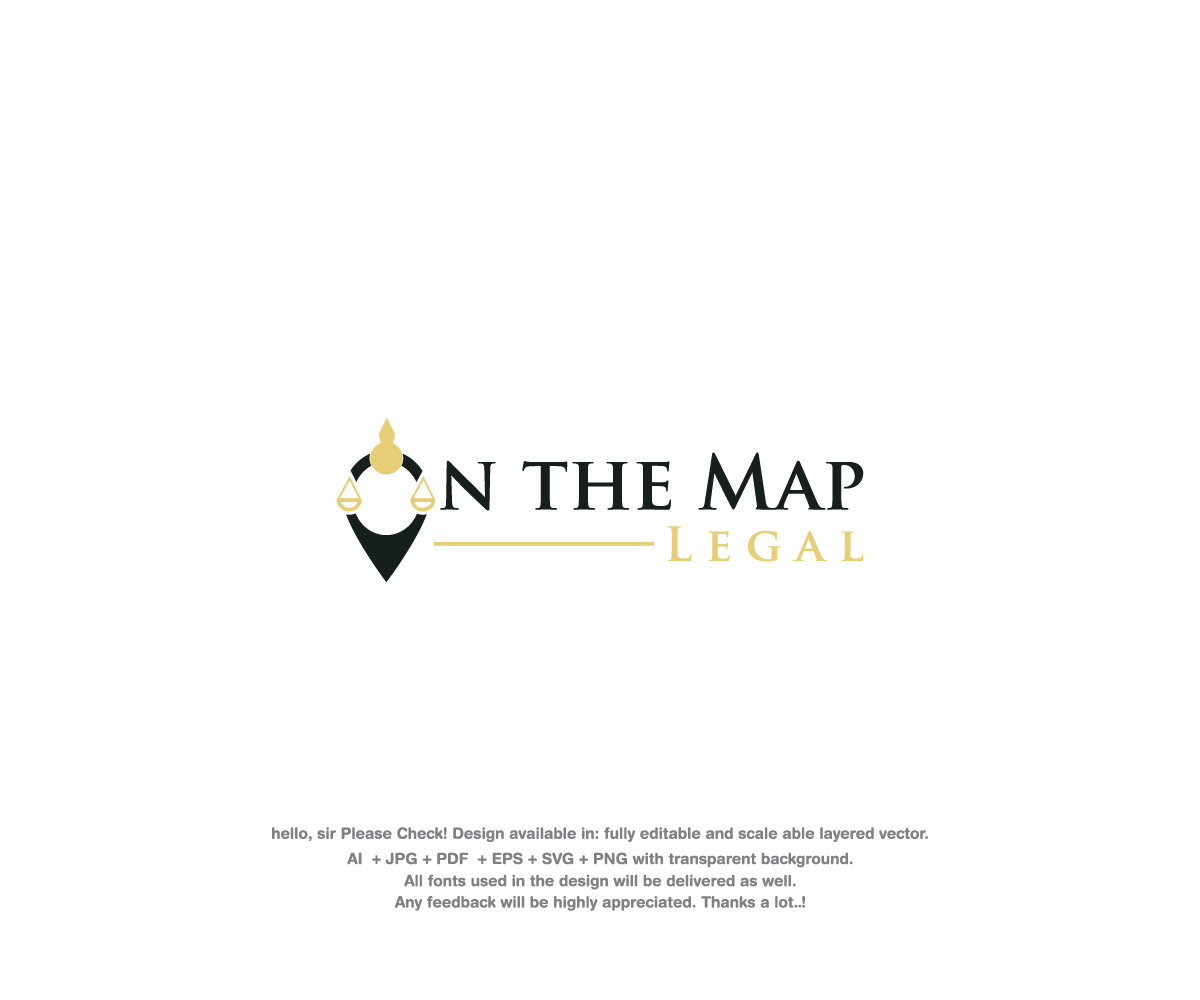 1200x1000 Professional, Modern, Law Firm Logo Design For On The Map Legal