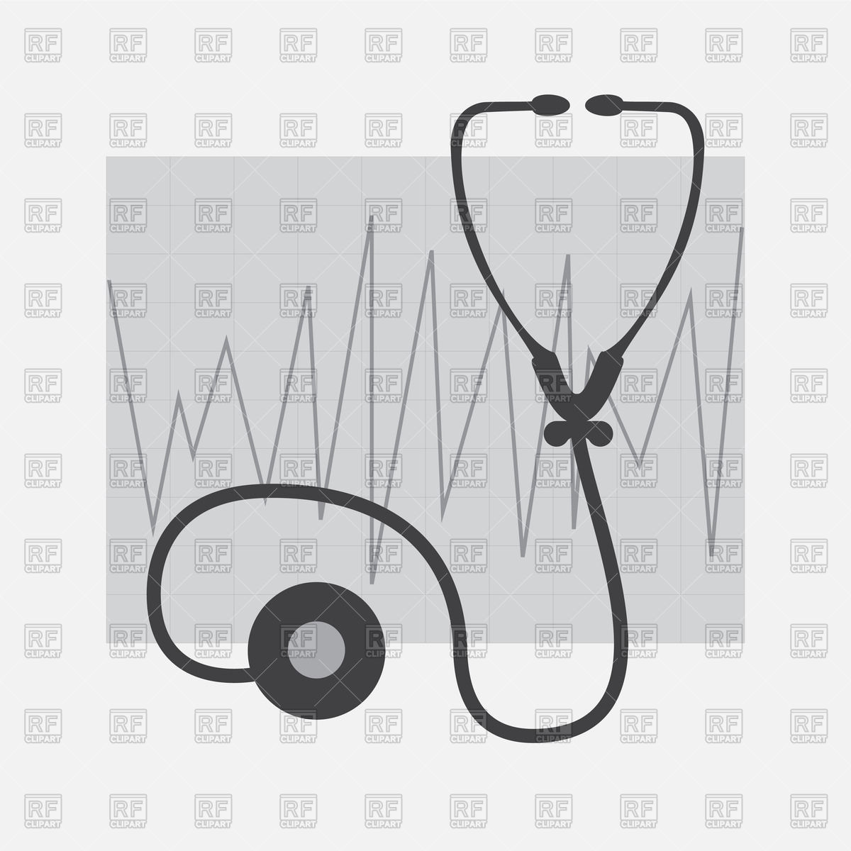 Stethoscope Over Grayscale Ecg Vector Image Of Healthcare, Medical 1200x1200 Stethoscope Over Grayscale Ecg Vector Image Of Healthcare, Medical