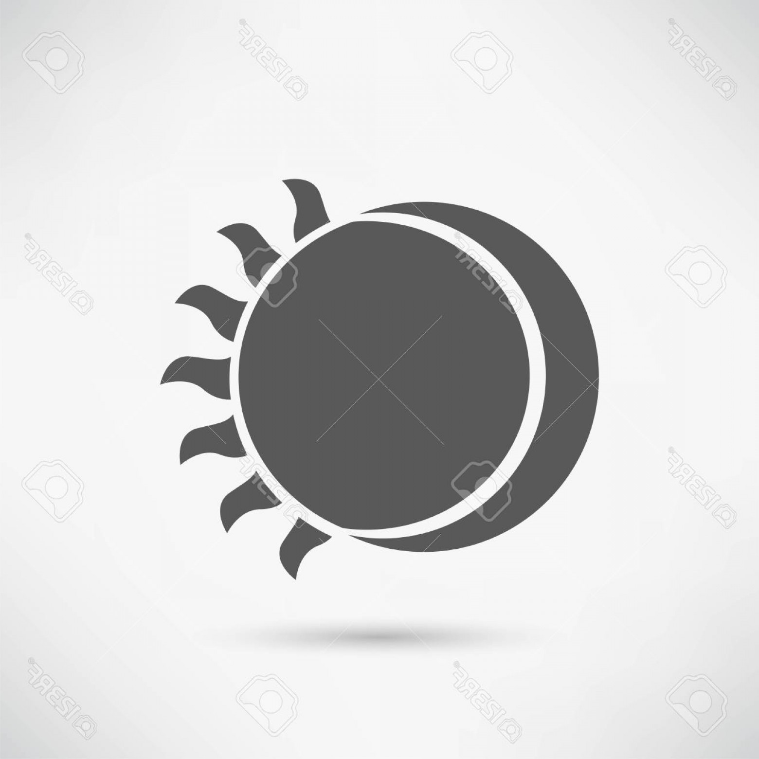 1560x1560 Photostock Vector Solar Eclipse Icon Illustration Handandbeak