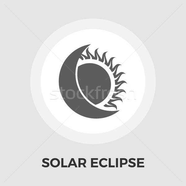 600x600 Solar Eclipse Flat Icon Vector Illustration Oleksii Afanasiev