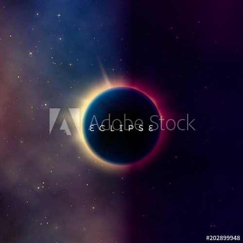 500x500 Solar Eclipse Abstract Astral Universe Background Rays