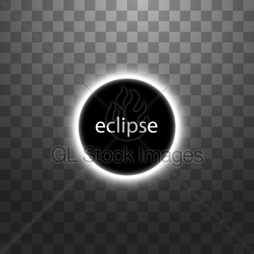 500x500 Total Solar Eclipse Vector Illustration On Transparent Ba Gl