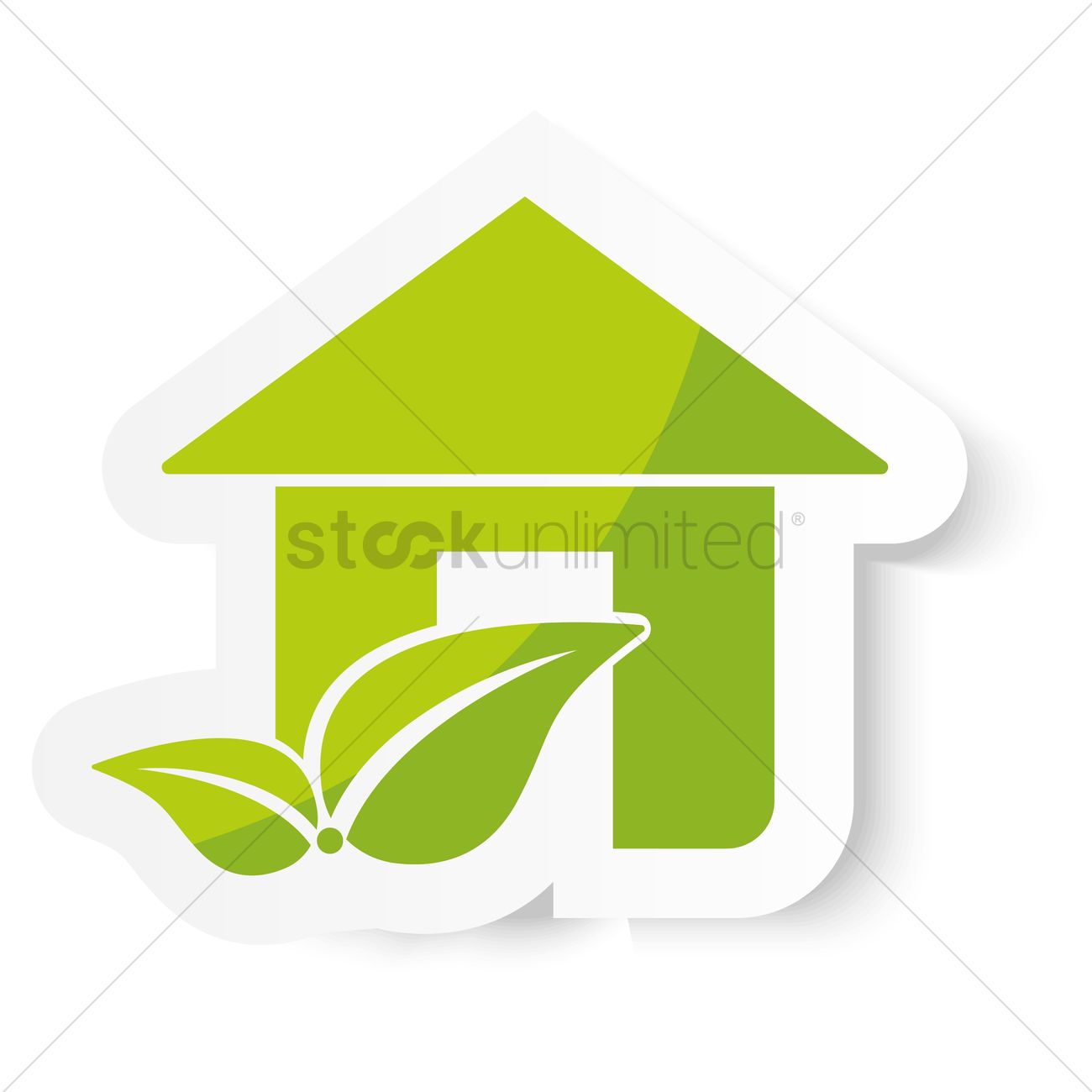 1300x1300 Free Eco Friendly House Vector Image