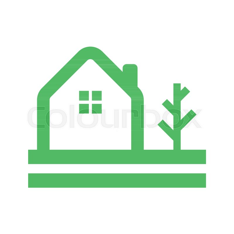 800x800 Simple Eco Friendly Home Tree Logo Stock Vector Colourbox