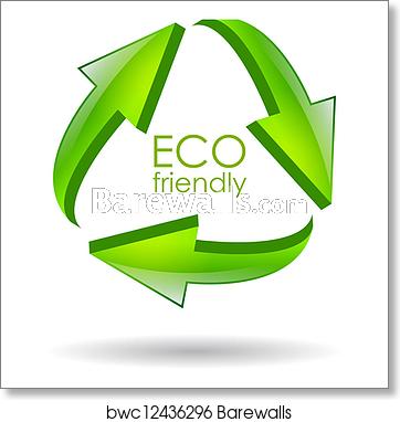 362x382 Eco Friendly Vector Symbol, Art Print Barewalls Posters Prints