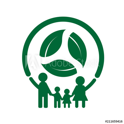 500x500 Family Ecology Concept Green Cities Help The World With Eco