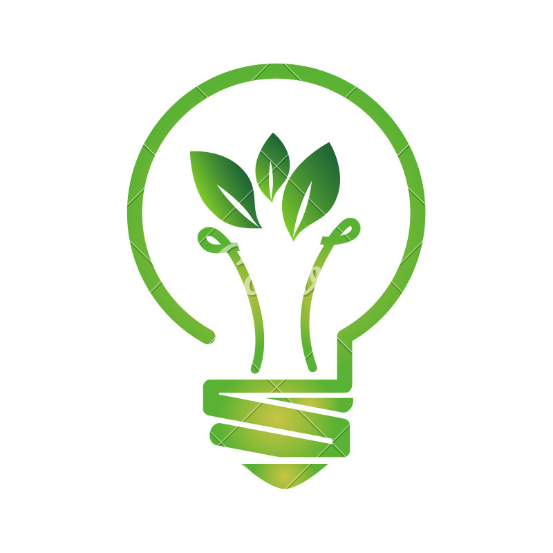 800x800 Eco Friendly Light Bulb Concept Vector