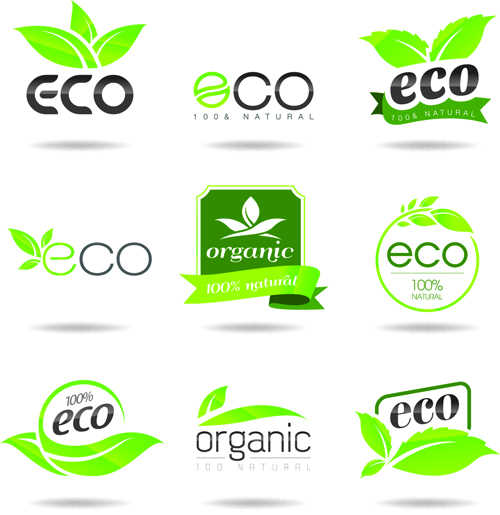 500x515 Eco With Natural Logos And Labels Vector Free Download