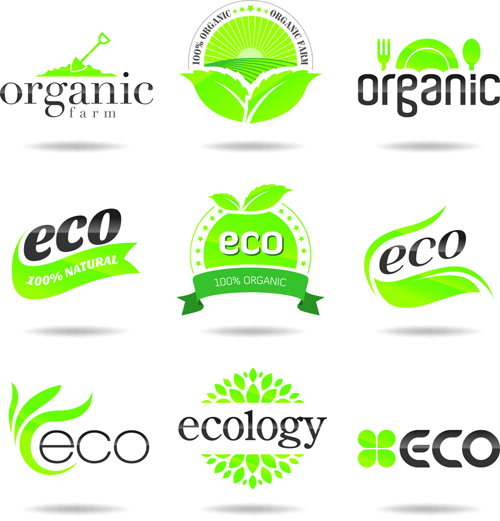 500x521 Eco With Natural Logos And Labels Vector Free Download