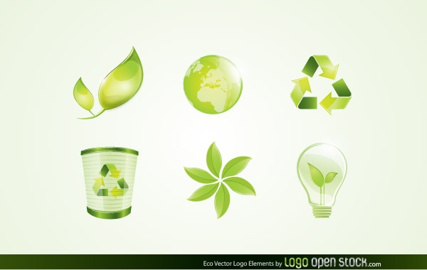 600x380 Eco Vector Logo Elements Vector Free Download