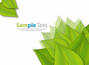 310x227 Fresh Green Leaves Eco Vector Background Free Graphics