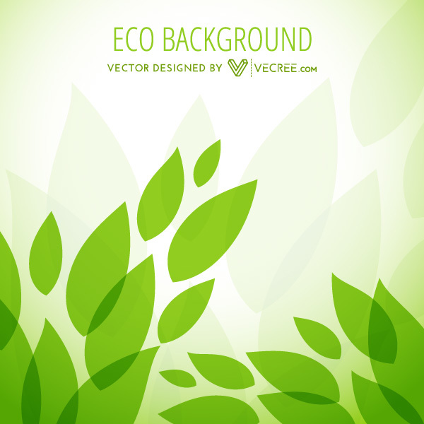 600x600 Green Eco Background With Leaves Free Vector Free Vectors Ui