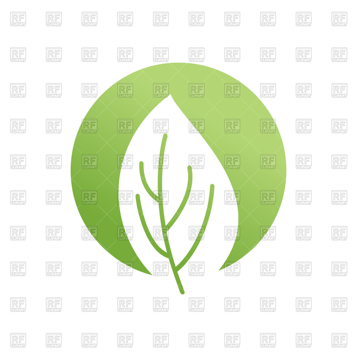 1200x1200 Green Leaf Emblem, Eco Or Bio Sign Vector Image Of Plants