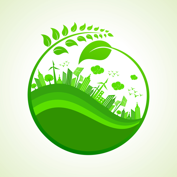 600x600 City Environment Eco Design Vector Free Download