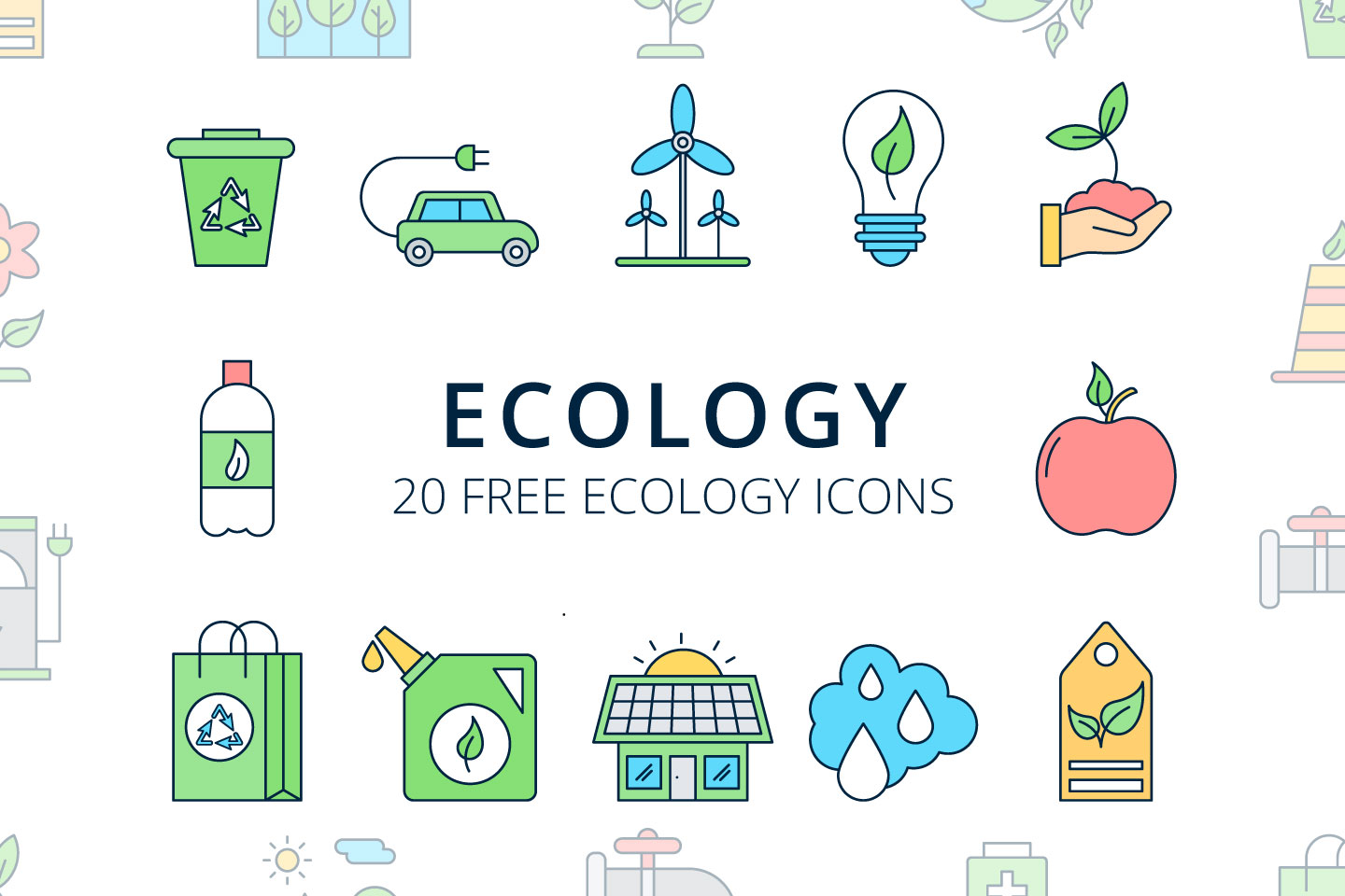 1440x960 Ecology Vector Free Icon Set
