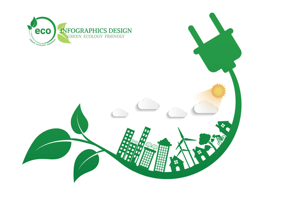 600x424 Green Ecology Friendly Infographic Design Vector Free Download