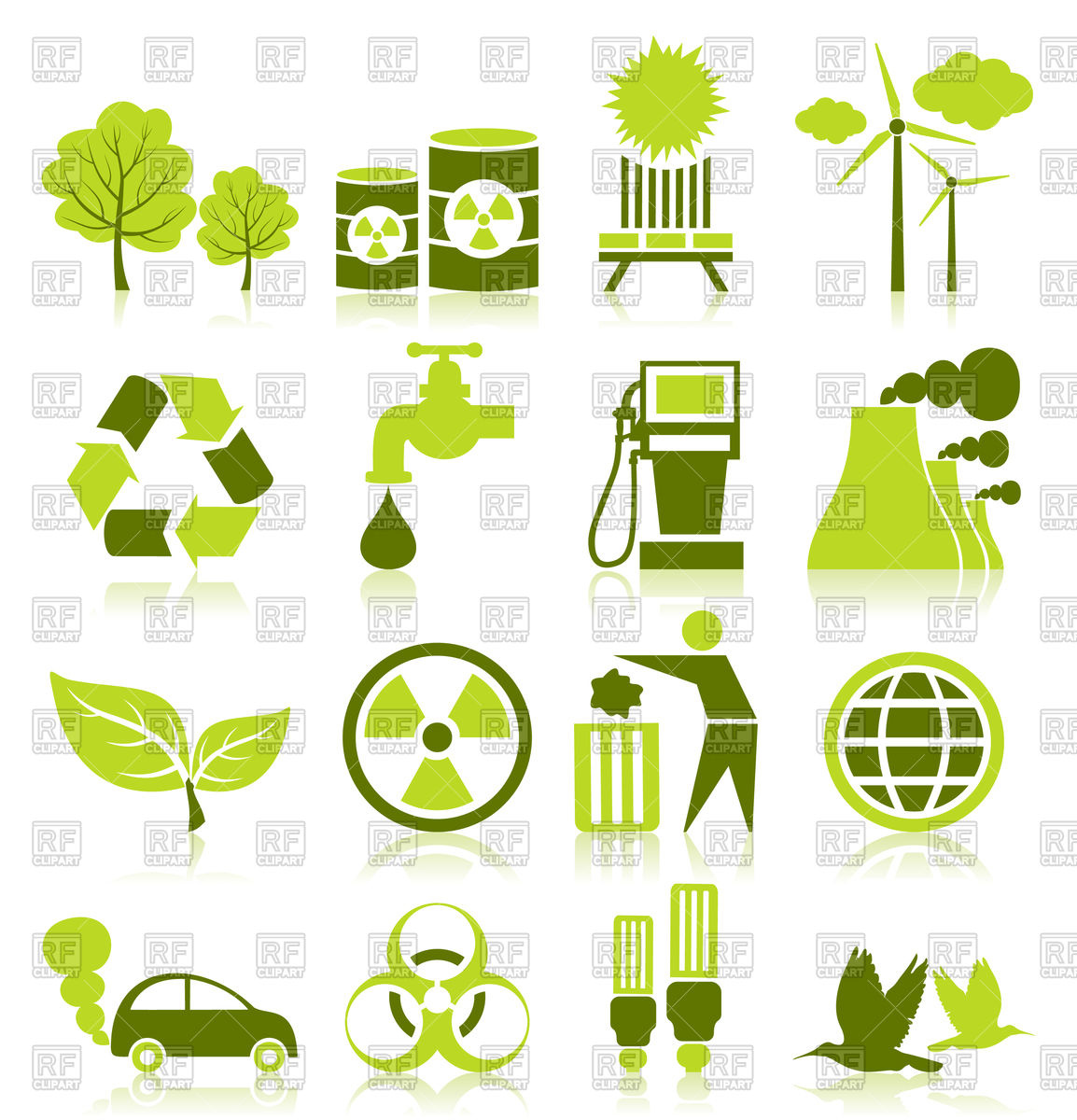 1154x1200 Set Of Icons On Theme Ecology Vector Image Of Signs, Symbols, Maps