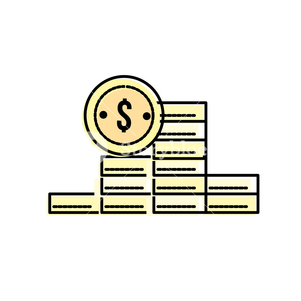 1000x1000 Coins Currency Cash Money To Economy Vector Illustration Royalty