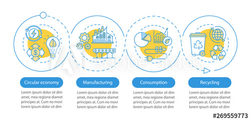 500x241 Circular Economy Vector Infographic Template