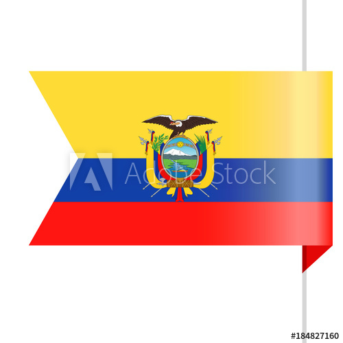 500x500 Ecuador Flag Vector Bookmark Icon