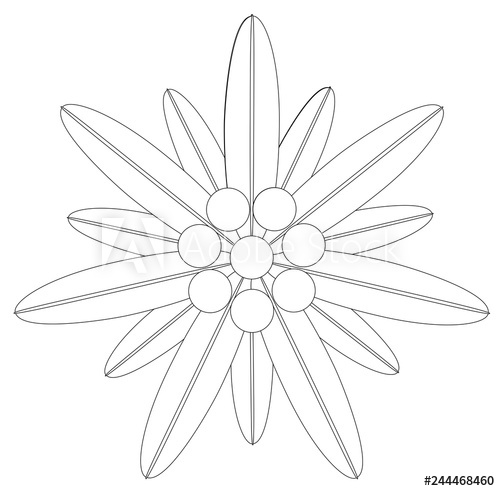 500x491 Edelweiss Flower Symbol Alpinism Logo Vector