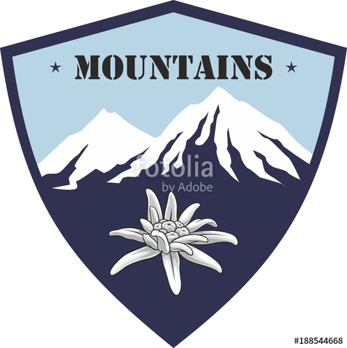 498x500 Emblem Of Mountain Climbing Symbol Of Outdoor Adventure And Alp