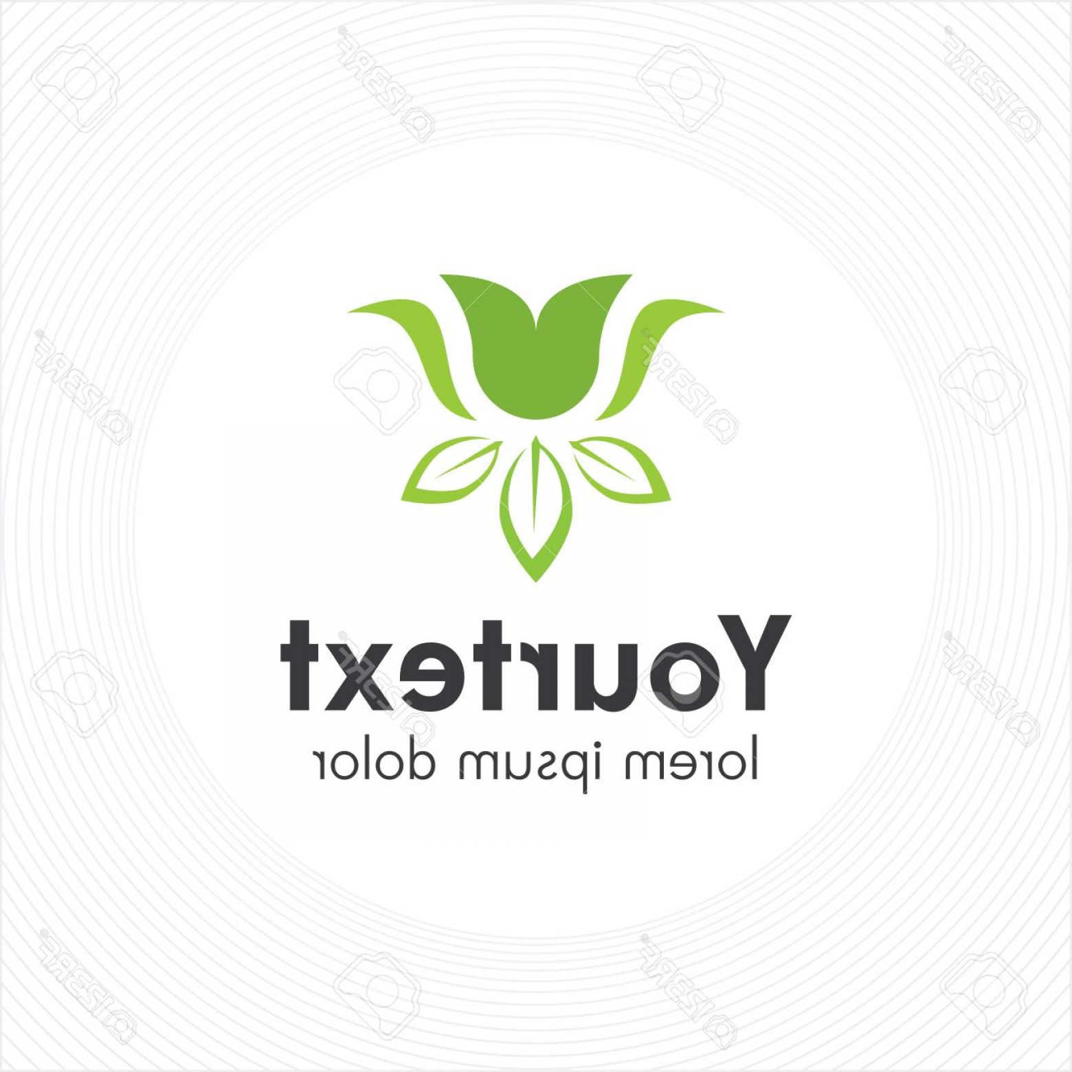 1560x1560 Photostock Vector Green Flower Logo Design Organic Food And Farm