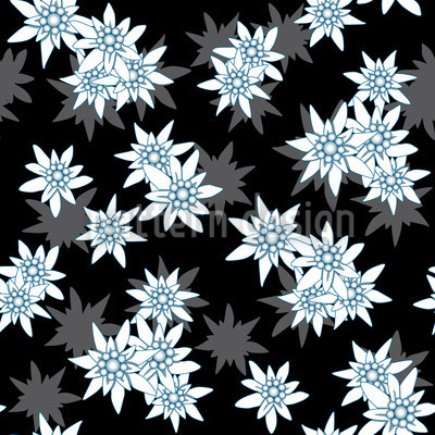 400x400 Edelweiss Black Vector Pattern