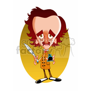 Edgar Allan Poe Cartoon Caricature Clipart Royalty Free Gif 300x300 Edgar Allan Poe Cartoon Caricature Clipart Royalty Free Gif