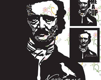 Poe Silhouette Etsy 340x270 Poe Silhouette Etsy