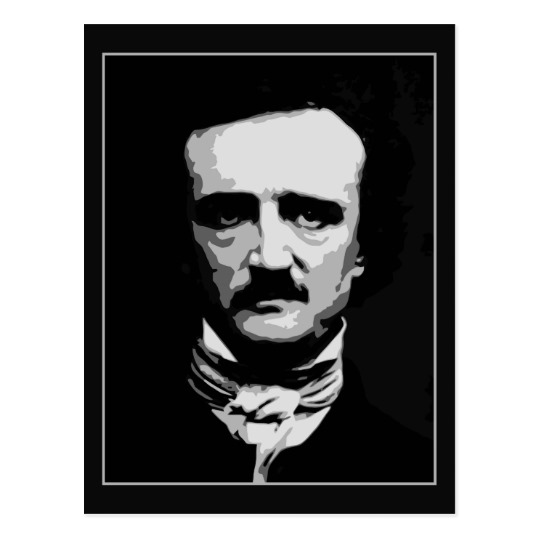 Black And White Vector Art, Edgar Allan Poe Postcard Zazzle Ca 540x540 Black And White Vector Art, Edgar Allan Poe Postcard Zazzle Ca