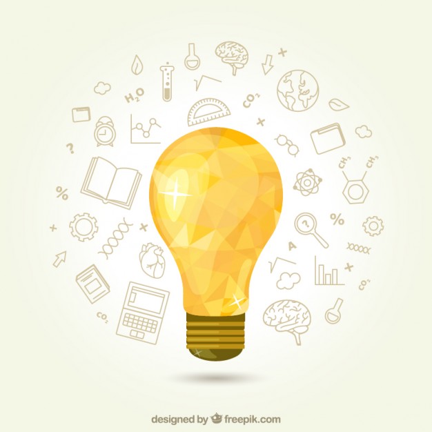 Geometric Light Bulb With Icons Vector Free Download 626x626 Geometric Light Bulb With Icons Vector Free Download