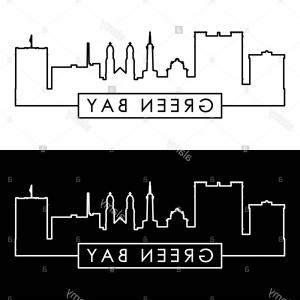 300x300 Stock Photo Green Bay Skyline Linear Style Editable Vector