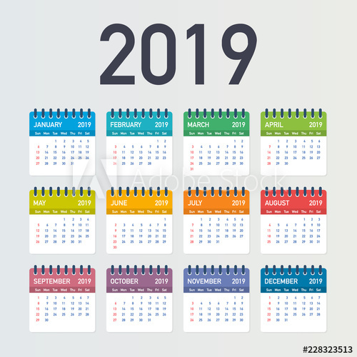 500x500 Calendar Week Starts From Sunday, Business Template