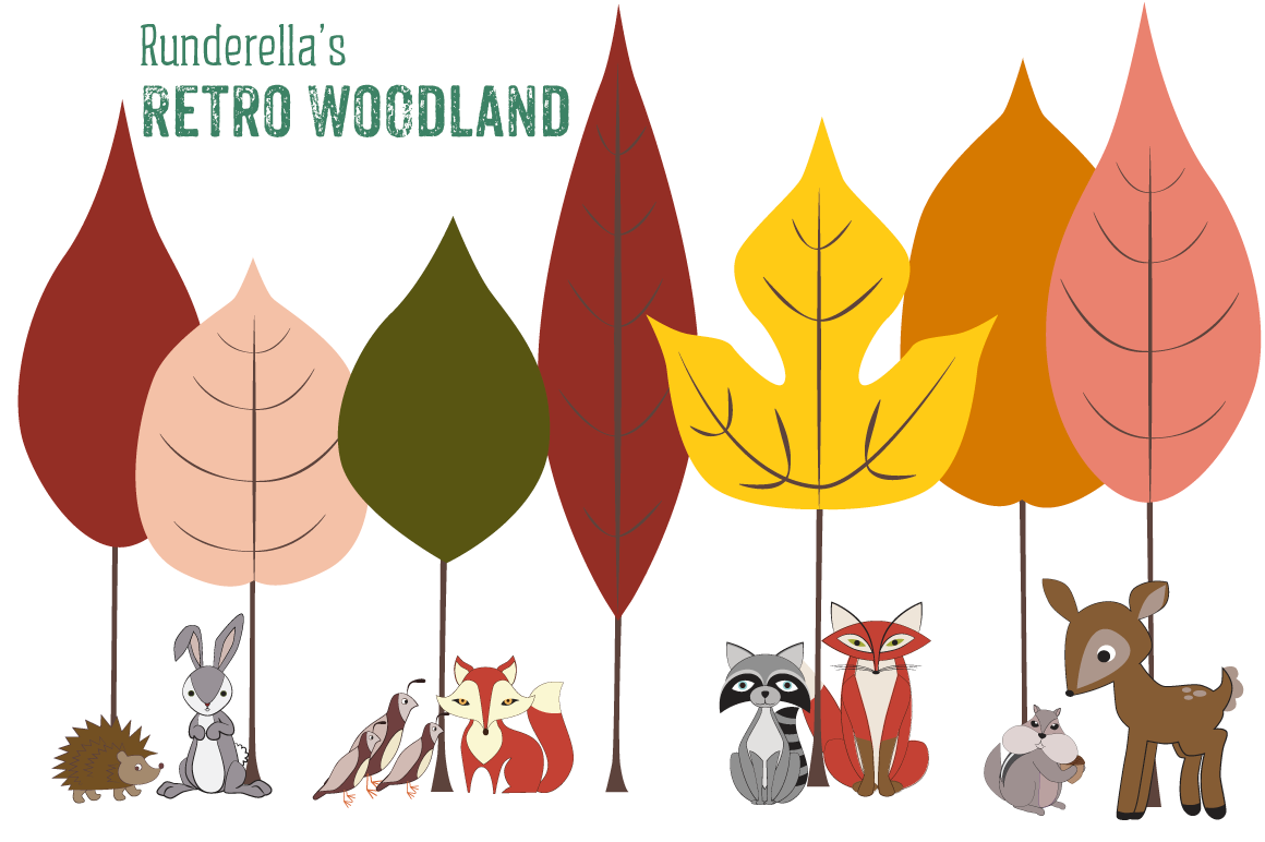 1160x772 Retro Woodland Creatures