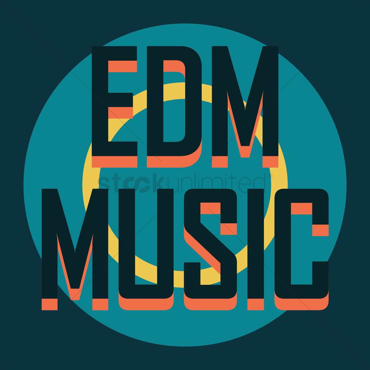 Edm Music Design Vector Image 1300x1300 Edm Music Design Vector Image