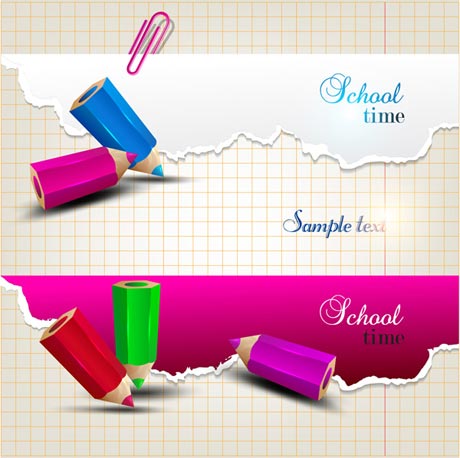 Educational Banners Vector Objects 460x458 Educational Banners Vector Objects
