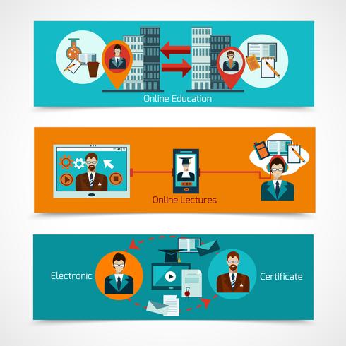 Online Education Banner Set 490x490 Online Education Banner Set