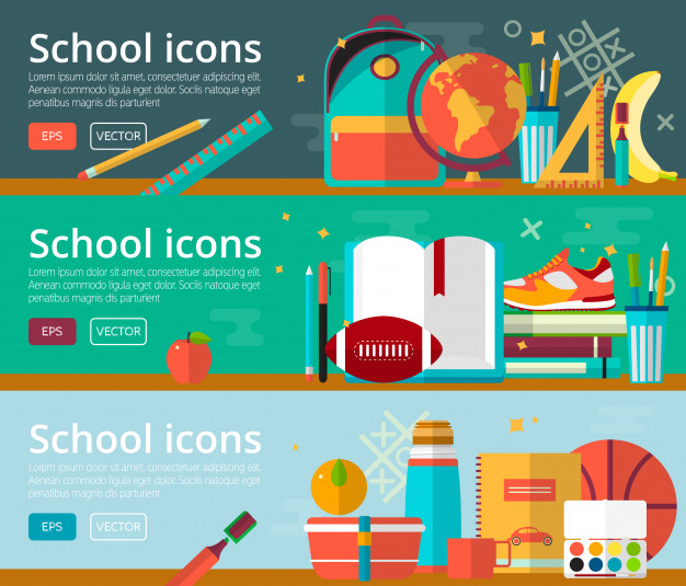 626x535 Vector Flat Design Concepts Of Education Banner Vector Premium