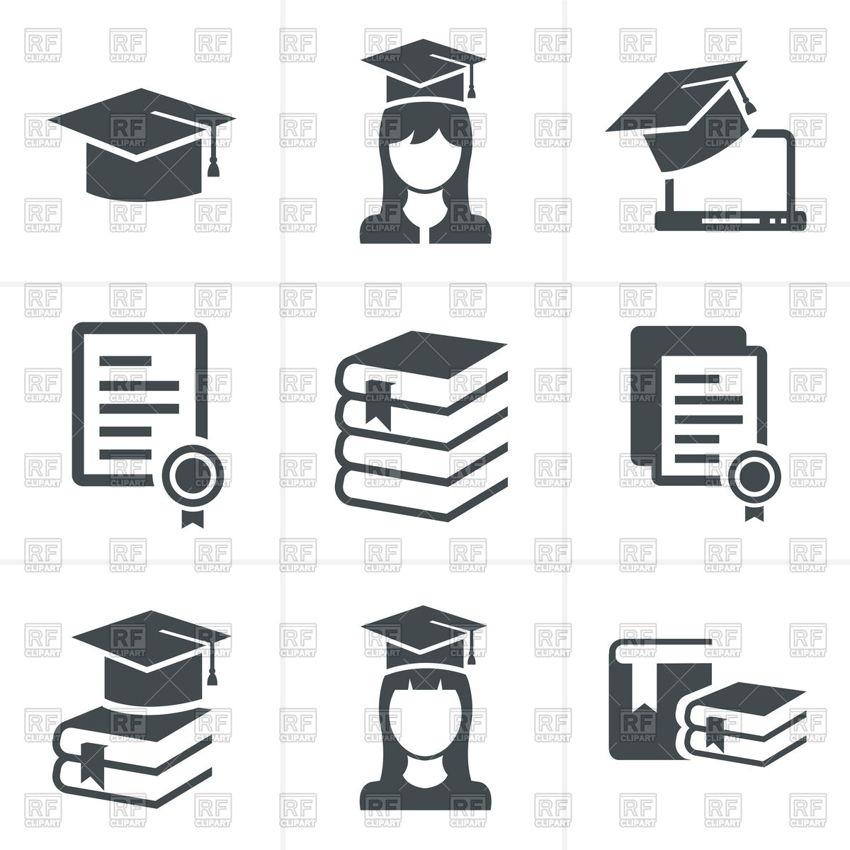 Education Icons Set Vector Image Of Icons And Emblems Iconmama 1200x1200 Education Icons Set Vector Image Of Icons And Emblems Iconmama