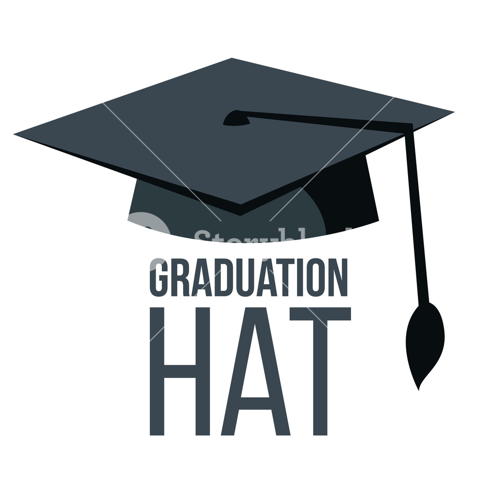 1000x1000 Graduation Hat Vector Black Academic Student Cap Education Icon