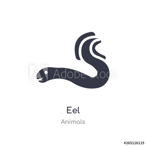 500x500 Eel Icon Isolated Eel Icon Vector Illustration From Animals