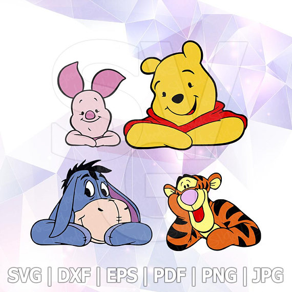 Winnie The Pooh Piglet Tigger Eeyore Dxf Cricut 570x570 Winnie The Pooh Piglet Tigger Eeyore Dxf Cricut
