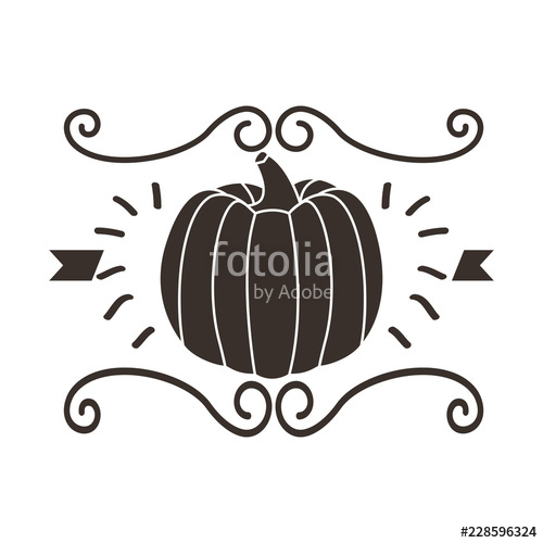 500x500 Pumpkin Nature Decoration Autumn Emblem Stock Image And Royalty