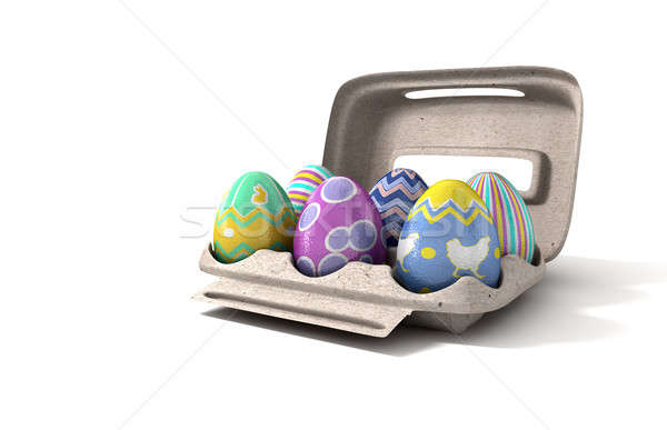 600x387 Easter Eggs In An Egg Carton Stock Photo Allan Swart